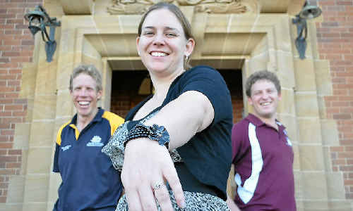 Four teachers from Warwick State High School, including Eddie Groom, Caleb Kuhl and Kirstie Davey (pictured) are tying the knot today. Four teachers from Warwick State High School, including Eddie Groom, Caleb Kuhl and Kirstie Davey (pictured) are tying the knot today.
